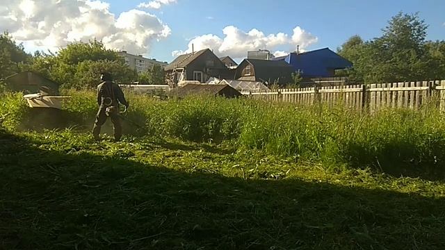 ZimAni FS450K тест - покос высокой травы смотреть онлайн