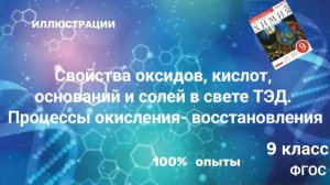 Урок.4 Свойства оксидов, кислот, оснований и солей в свете ТЭД и процессов окисления-восстановления
