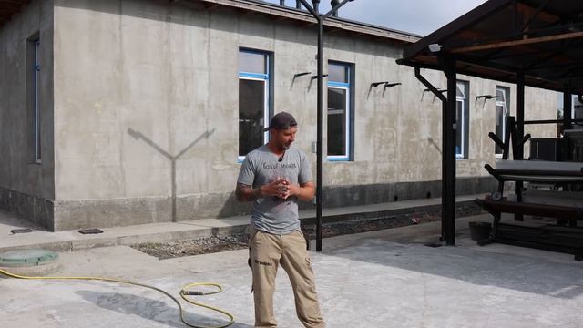 Въездная группа на участок, водоотведение, бетонирова
