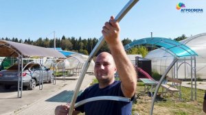 Сборка теплицы Агросфера под чехол Компакт - Видеоинс?