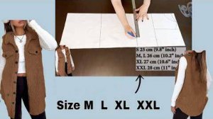 Построение выкройки женского удлиненного жилета