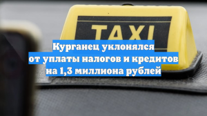 Курганец уклонялся от уплаты налогов и кредитов на 1,3 миллиона рублей