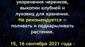 Лунный посевной календарь на Сентябрь 2021 года