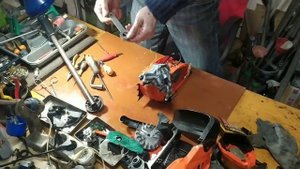 Разборка бензопилы-"одноручки" " Patriot PT2512"