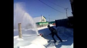 как сделать из бензопилы снегоуборщик