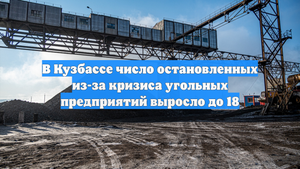 В Кузбассе число остановленных из-за кризиса угольных предприятий выросло до 18