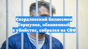 Свердловский бизнесмен Горшунов, обвиненный в убийстве, собрался на СВО