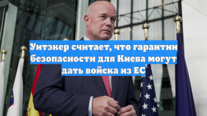 Уитэкер считает, что гарантии безопасности для Киева могут дать войска из ЕС