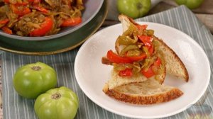 Хороши даже зелёные! ЖАРЕНЫЕ ЗЕЛЁНЫЕ ПОМИДОРЫ С ПЕРЦЕМ