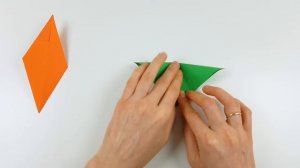ОРИГАМИ Морковка Как сделать из бумаги Оригами Морков