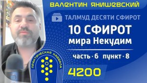 ТАЛМУД ДЕСЯТИ СФИРОТ. 6 Часть.10 СФИРОТ мира Некудим. Пункт 8