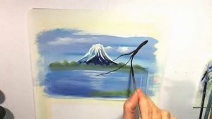 Как нарисовать горы и сакуру.Рисуем ветку сакуры.Как н