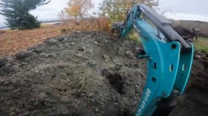 Работа мини-экскаватора RIPPA L330: корчевание, рытье котл?