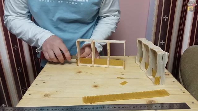 47. Навощування міні рамки. Сотовий мед. | Наващиванияэ ? смотреть онлайн