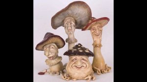 ГРИБЫ  из цемента ,своими  руками  для сада. технология