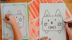 Как нарисовать КОТА поэтапно для детей | Как нарисоват