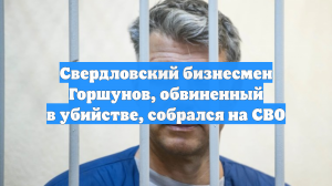 Свердловский бизнесмен Горшунов, обвиненный в убийстве, собрался на СВО