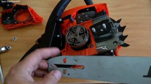 Обзор бензопилы PATRIOT PT 3818. Натяжение цепи. Приготовлен?