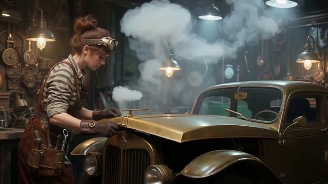 Стимпанк мир. Девушка Лилия и ее стимпанк мастерская.