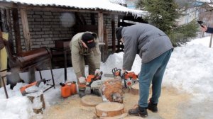 Битва пил. Сравнение в работе Stihl MS 180/211/250.