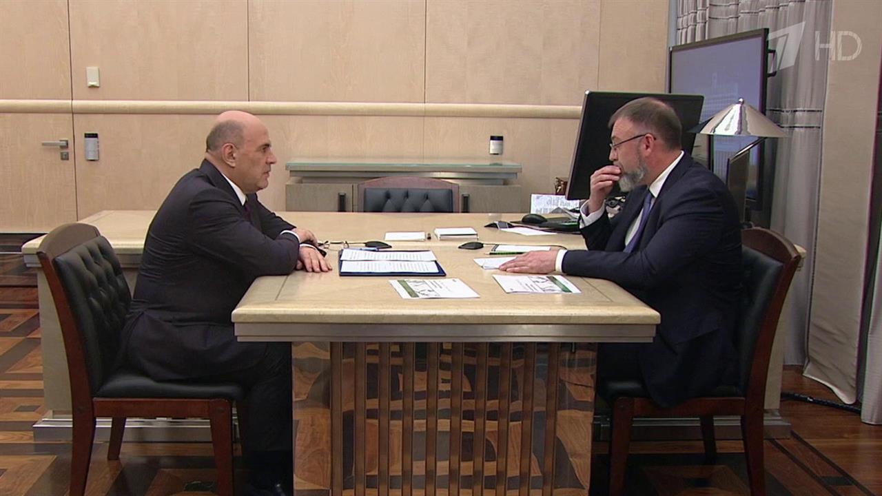 Михаил Мишустин провел встречу с директором ФРП Романом Петруцей