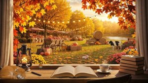 Вид из Окна на Осень — Приятная осенняя атмосфера со звуками птиц