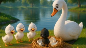 Мультики для детей. Гадкий утенок созданный искусством интеллектом. Мультик.