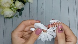 новинка канзаши! бантики из узкой ленты!