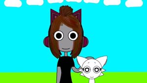 Я и Injolover Венда Грей и Весёлый бот. (сорри за волосы подходящию кисть не нашла)