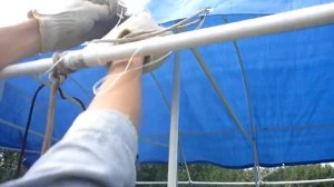 Палатка-мастерская из пластиковых труб