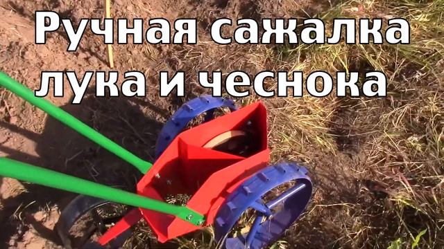 Посадка чеснока осенью. Ручная сажалка для чеснока и лука севка смотреть онлайн