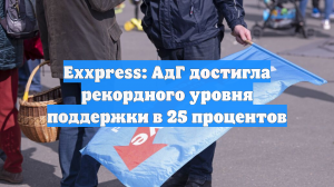 Exxpress: АдГ достигла рекордного уровня поддержки в 25 процентов