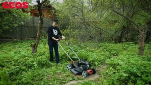 Обзор на газонокосилку бензиновую Geos Classic 46 SP-K Plus: в ра?