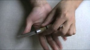 Нож для чистки яблок из лезвия А. Позднякова.