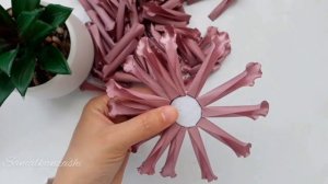Хризантемы из атласных лент/Пышный Цветок МК/ DIY Samalkanzas