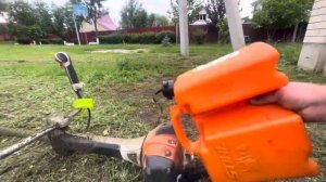 Обзор рабочего дня. Покос травы и газона. Stihl FS 561, Stihl RM 4