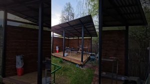 МАНГАЛЬНАЯ ЗОНА в стиле лофт  СВОИМИ РУКАМИ(BBQ zone Hand made)