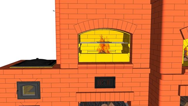 Проект печного комплекса: казан, мангал и русская печь