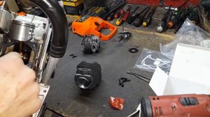 Кап.ремонт бензопилы Карвер ( замена двигателя)