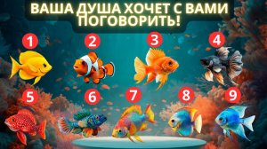 Ваша душа хочет с вами поговорить! | Выберите ТРИ рыбки! (Вы будете в шоке!)