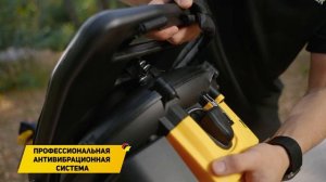 Воздуходувка бензиновая Huter GB-52S (ранцевая) в работе