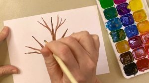 КАК РИСОВАТЬ ДЕРЕВО 🌳 Самый ПРОСТОЙ СПОСОБ 🌸САКУРА