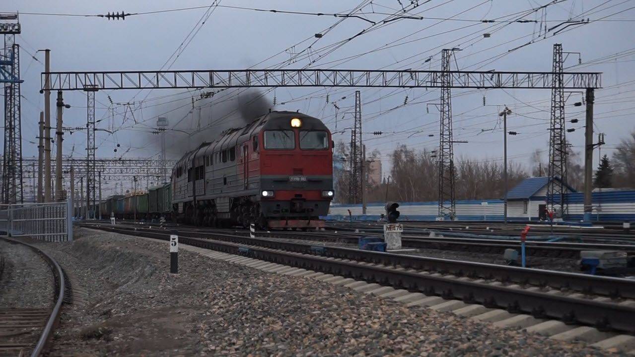 Тепловоз 2ТЭ116У-0103. Отправление.