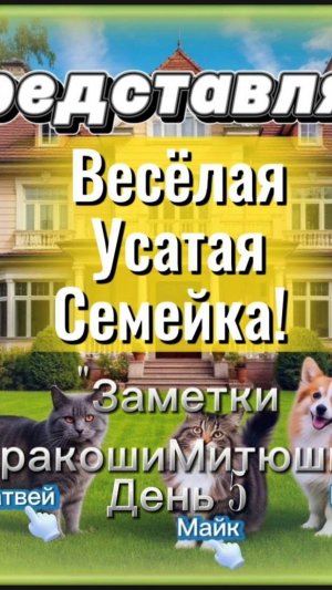 😸🐶😸«ВеселаяУсатаяСемейка:ЗаметкиДракошиМитюши» День5«Картина дня в стиле: эпический заезд ..."