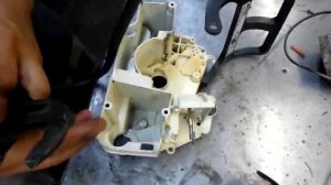 Stihl MS 180 Восстановление посадки рычага переключений - ч