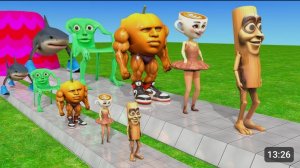 Трасса Long Slide Game с балерина капучино, тралалело тралала, тунг тунг сахур, каркеркар куркур