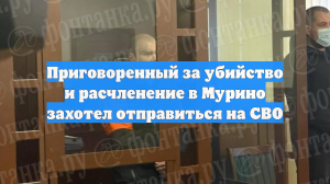 Приговоренный за убийство и расчленение в Мурино захотел отправиться на СВО