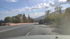 участок дороги от Алушты на Ялту от начала городского