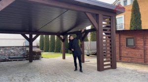 Современный автонавес 2025 года. Навес из бруса | Строит?