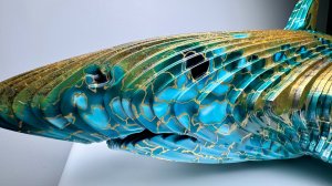 Алюминиевая акула изумрудного цвета